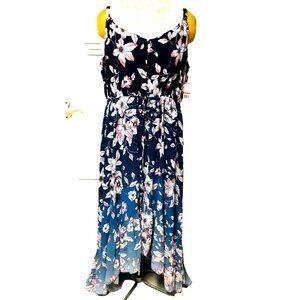 NWT Nanette Lepore Maxi Sundress Women's‎ 24W 3X Lined Tier Ruffle Floral Print